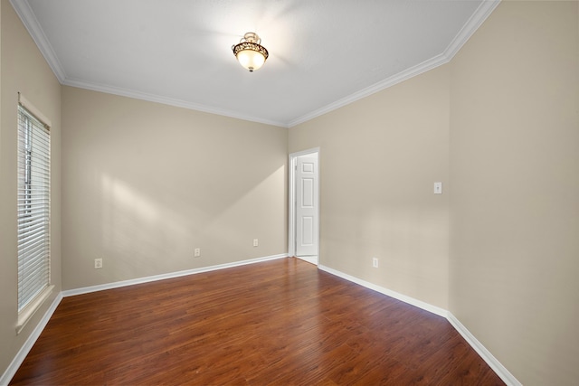 5411 Davids Bend Dr, Sugar Land, TX 77479 - spare room featuring crown molding and wood finished floors