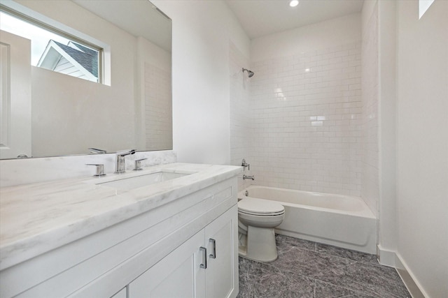 1609 Roy St, Houston, TX 77007 - bathroom featuring vanity, tub / shower combination, and tile patterned flooring
