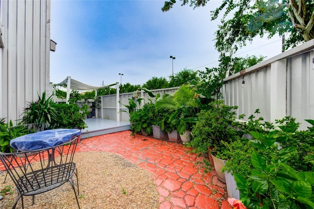 2902 Commerce St, Houston, TX 77003 - view of patio with a wooden deck