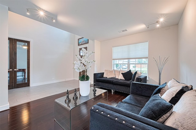 18806 Dove Creek Springs Trl, Cypress, TX 77433 - living area featuring hardwood / wood-style flooring and baseboards