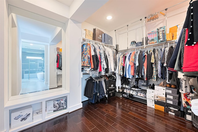 18806 Dove Creek Springs Trl, Cypress, TX 77433 - walk in closet with wood finished floors