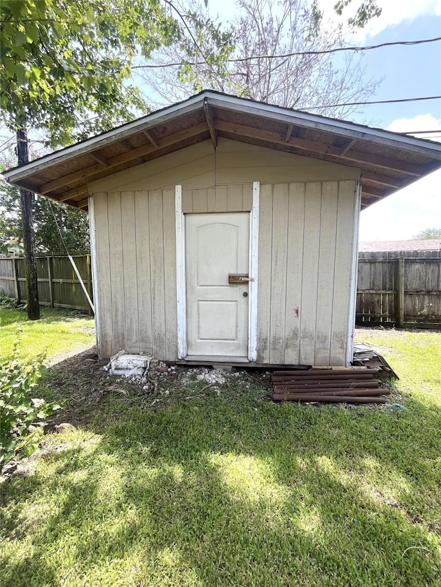 12332 Kayla Ln, Houston, TX 77015 - view of shed with a fenced backyard