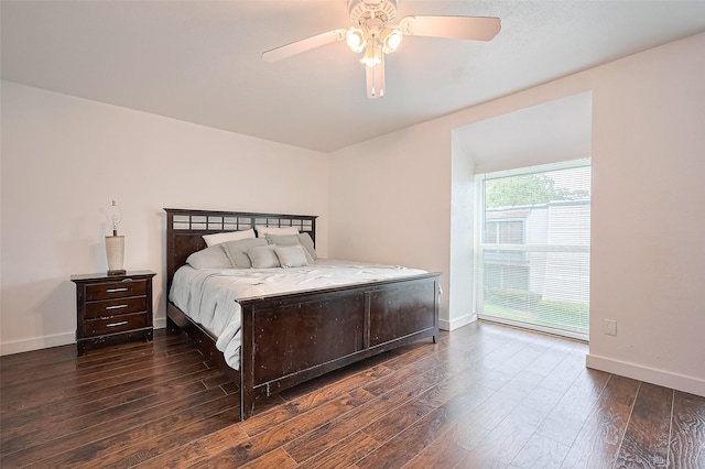 10174 Beekman Place Dr, Houston, TX 77043 - bedroom featuring wood finished floors and ceiling fan
