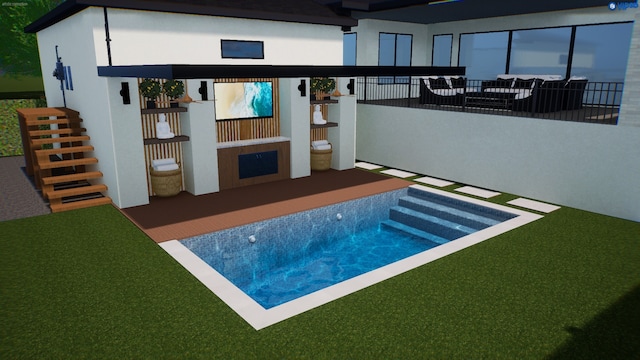 4991 Dumfries Dr, Houston, TX 77096 - view of pool with a jacuzzi