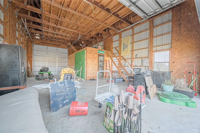 206 S Idaho St, La Porte, TX 77571 - garage with black fridge