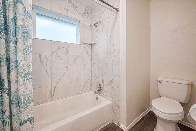 19718 Franz Rd, Houston, TX 77084 - full bath featuring shower / bathtub combination with curtain and toilet