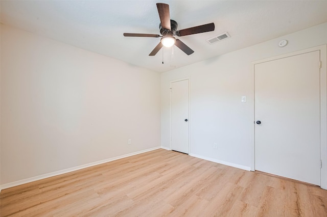 19718 Franz Rd, Houston, TX 77084 - unfurnished bedroom with light wood-style floors and a ceiling fan