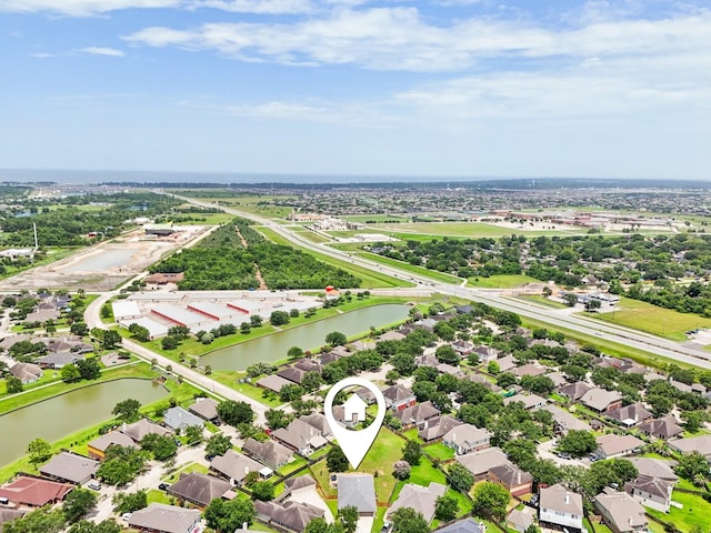3211 Waterglen Ct, League City, TX 77573 - aerial view of residential area featuring a nearby body of water