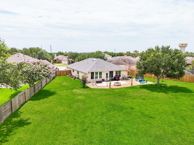 3211 Waterglen Ct, League City, TX 77573 - back of property with a patio area and a fenced backyard