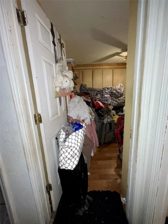 1107 Wooding St, Houston, TX 77011 - walk in closet featuring wood finished floors
