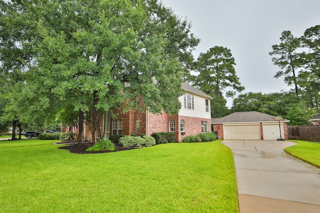 14310 Saint Pierre Ln, Cypress, TX 77429 - view of front of home with brick siding and driveway