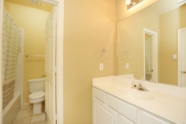 14310 Saint Pierre Ln, Cypress, TX 77429 - bathroom featuring vanity, shower / bath combination with curtain, and tile patterned flooring