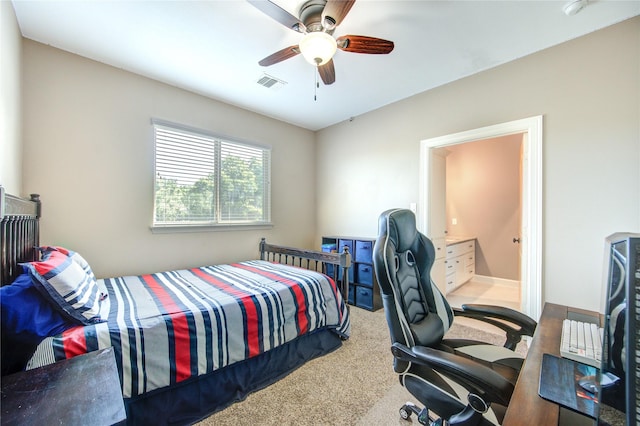 6506 Camillia Ct, Katy, TX 77493 - bedroom featuring carpet flooring, a desk, and a ceiling fan