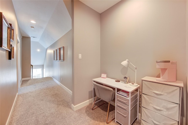 6506 Camillia Ct, Katy, TX 77493 - office space featuring light colored carpet and vaulted ceiling