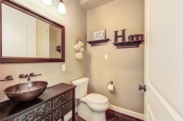 6506 Camillia Ct, Katy, TX 77493 - bathroom featuring vanity and wood finished floors