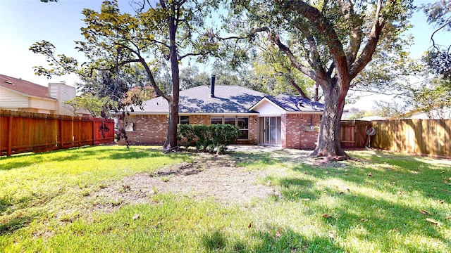 1116 N Bristol Ct, League City, TX 77573 - rear view of house featuring a fenced backyard and brick siding