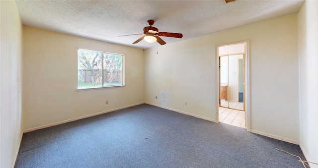 1116 N Bristol Ct, League City, TX 77573 - carpeted empty room with ceiling fan and a textured ceiling