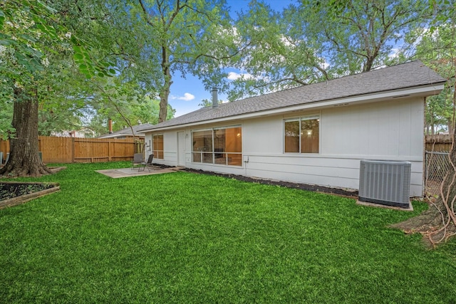 4519 Pineville Ln, Spring, TX 77388 - rear view of property featuring a fenced backyard, a patio, and roof with shingles