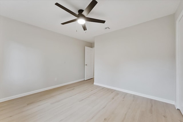 4519 Pineville Ln, Spring, TX 77388 - spare room featuring light wood-type flooring and ceiling fan