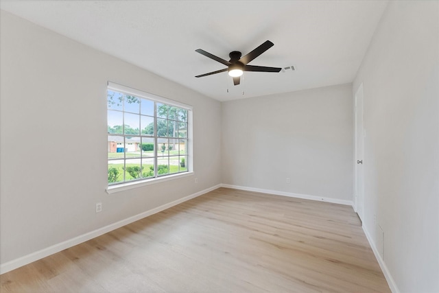 4519 Pineville Ln, Spring, TX 77388 - empty room with light wood finished floors and ceiling fan