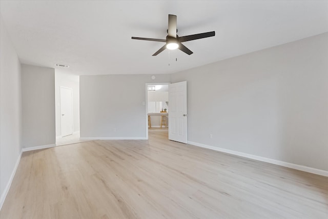 4519 Pineville Ln, Spring, TX 77388 - spare room featuring ceiling fan and light wood-style flooring