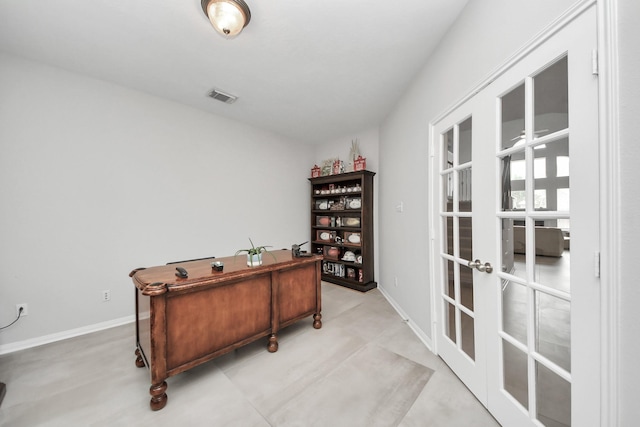 13710 Breezy Meadow Ct, Houston, TX 77044 - home office with french doors and baseboards
