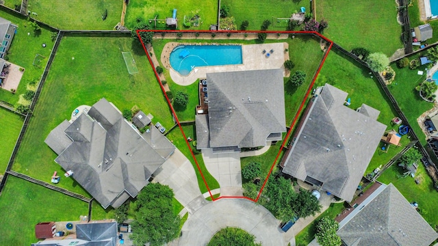 13710 Breezy Meadow Ct, Houston, TX 77044 - aerial view of property's location with property boundaries highlighted and a pool