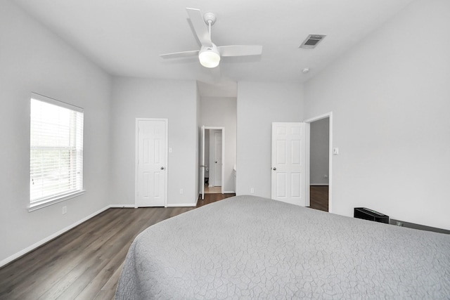 13710 Breezy Meadow Ct, Houston, TX 77044 - bedroom with wood finished floors and a ceiling fan
