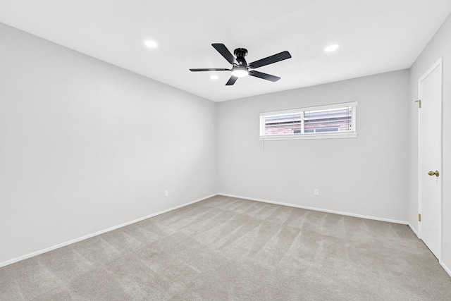 6410 Del Monte Dr Unit 93, Houston, TX 77057 - empty room with recessed lighting, carpet, and a ceiling fan