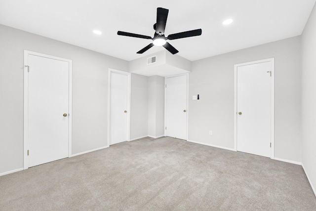 6410 Del Monte Dr Unit 93, Houston, TX 77057 - unfurnished bedroom with recessed lighting, carpet flooring, and ceiling fan