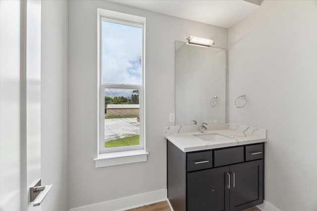 919 W 16th St Unit C, Houston, TX 77008 - bathroom with vanity and plenty of natural light