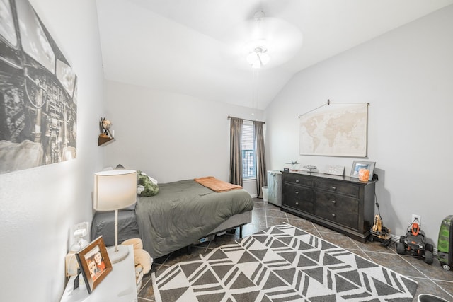 18403 Sierra Falls Ct, Tomball, TX 77377 - tiled bedroom featuring lofted ceiling
