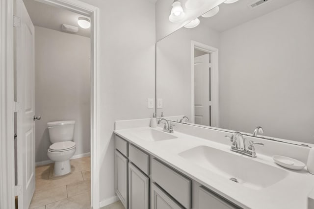 4738 Alluvial Cir, Alvin, TX 77511 - bathroom with double vanity and tile patterned flooring