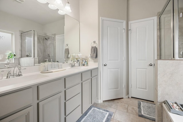 4738 Alluvial Cir, Alvin, TX 77511 - bathroom with a stall shower and double vanity