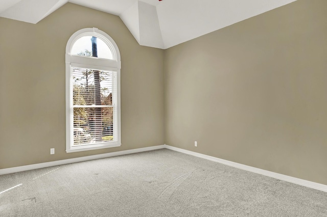 13714 Gainesway Dr, Cypress, TX 77429 - carpeted empty room with vaulted ceiling and a ceiling fan