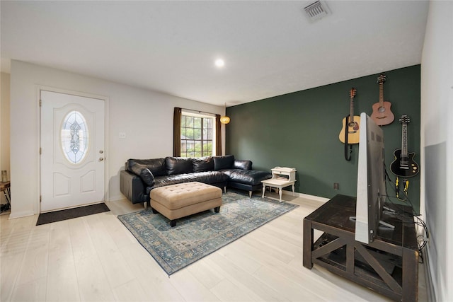 3618 Coltwood Dr, Spring, TX 77388 - living area with light wood finished floors and recessed lighting