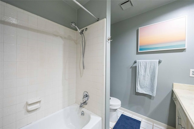3618 Coltwood Dr, Spring, TX 77388 - bathroom featuring vanity, bathtub / shower combination, and tile patterned floors