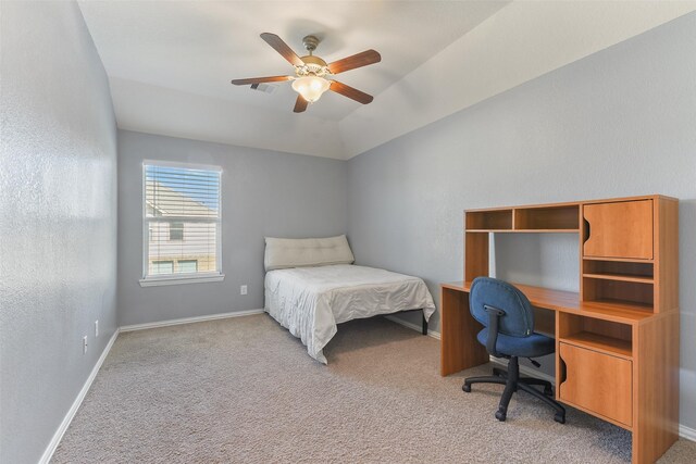 12106 Coldwater Cove Ln, Cypress, TX 77433 - bedroom featuring light carpet, an office area, and a ceiling fan