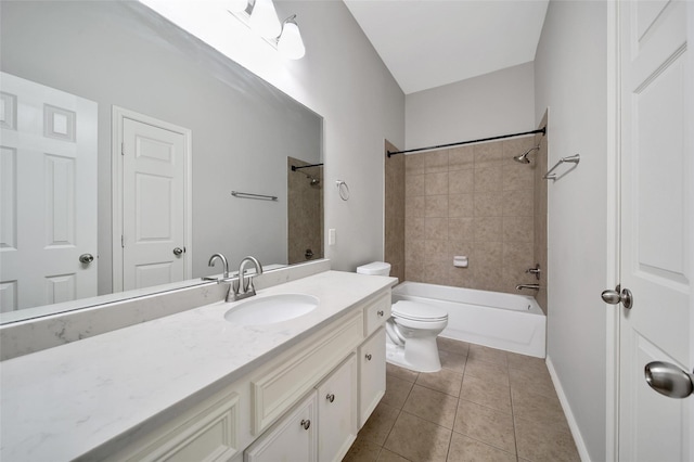 28006 Brendon Trail Ct, Spring, TX 77386 - full bath with vanity, tile patterned floors, and bathing tub / shower combination