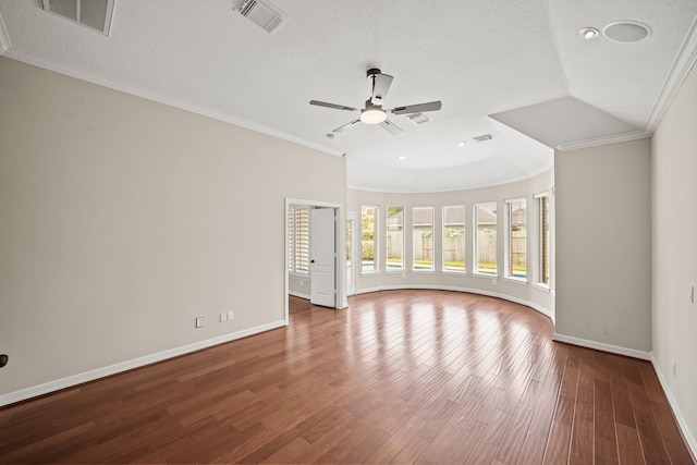 22419 Rippling Shore Ct, Katy, TX 77494 - spare room with ceiling fan, wood finished floors, and ornamental molding