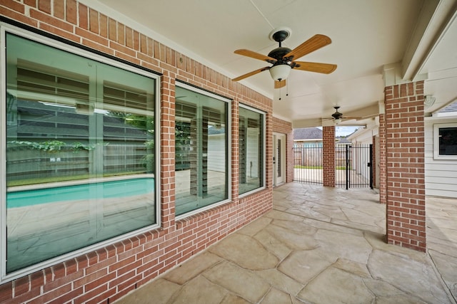22419 Rippling Shore Ct, Katy, TX 77494 - view of patio featuring a ceiling fan