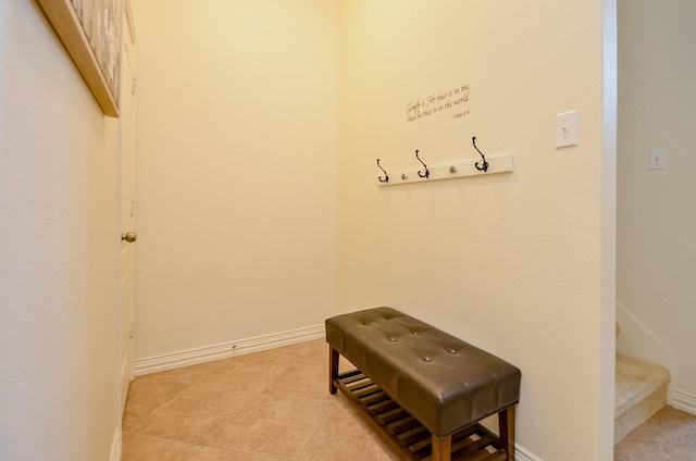 24914 Hazel Ranch Dr, Katy, TX 77494 - mudroom with baseboards and light tile patterned floors