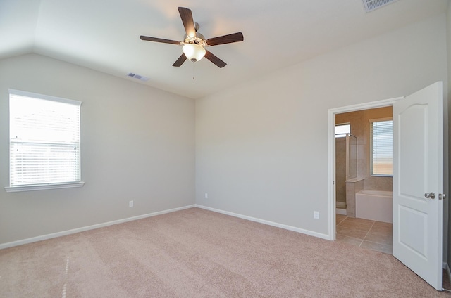 3238 Montclair Orchard Trce, Spring, TX 77386 - carpeted empty room featuring a ceiling fan and vaulted ceiling