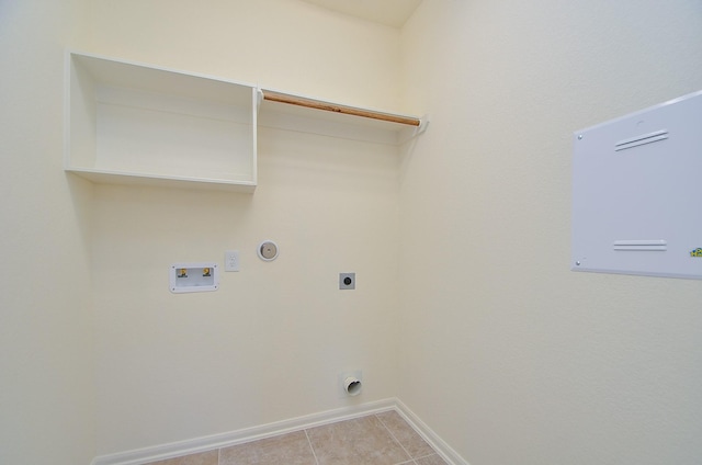 3238 Montclair Orchard Trce, Spring, TX 77386 - washroom featuring electric dryer hookup, hookup for a washing machine, light tile patterned floors, and gas dryer hookup