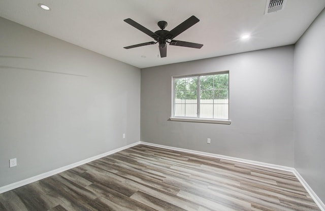 22718 Red Pine Dr, Tomball, TX 77375 - unfurnished room featuring recessed lighting, wood finished floors, and a ceiling fan