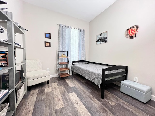 9327 Victory Canyon Ln, Tomball, TX 77375 - bedroom with wood finished floors and baseboards