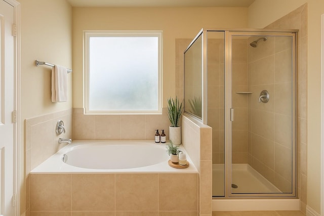 3543 Paganini Pl, Katy, TX 77493 - bathroom featuring a bath and a shower stall