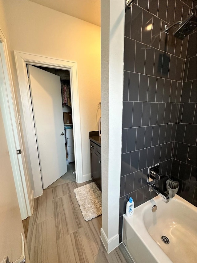311 Eado Park Cir, Houston, TX 77020 - bathroom with vanity and bathing tub / shower combination