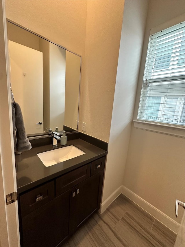 311 Eado Park Cir, Houston, TX 77020 - bathroom with vanity and baseboards