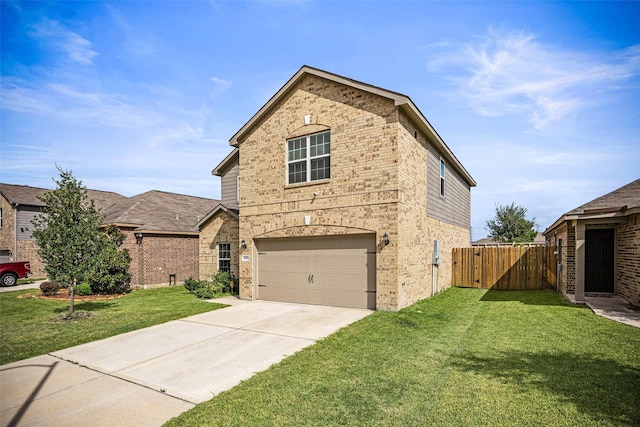11034 Hillside Creek Dr, Humble, TX 77396 - traditional-style house featuring brick siding, a garage, driveway, and a gate